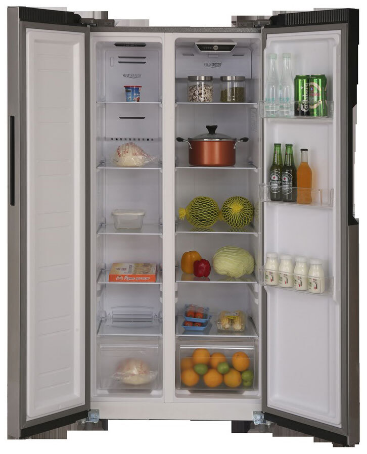 Холодильник Side-by-Side Ascoli ACDG450WIB, золотистый