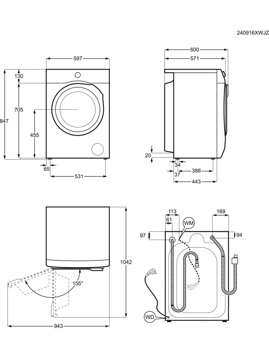 Стиральная машина Electrolux EW8F4482E, белый