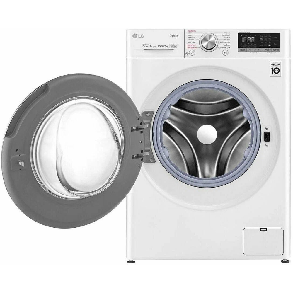 Стирально-сушильная машина LG F4V5RGP0W, белый