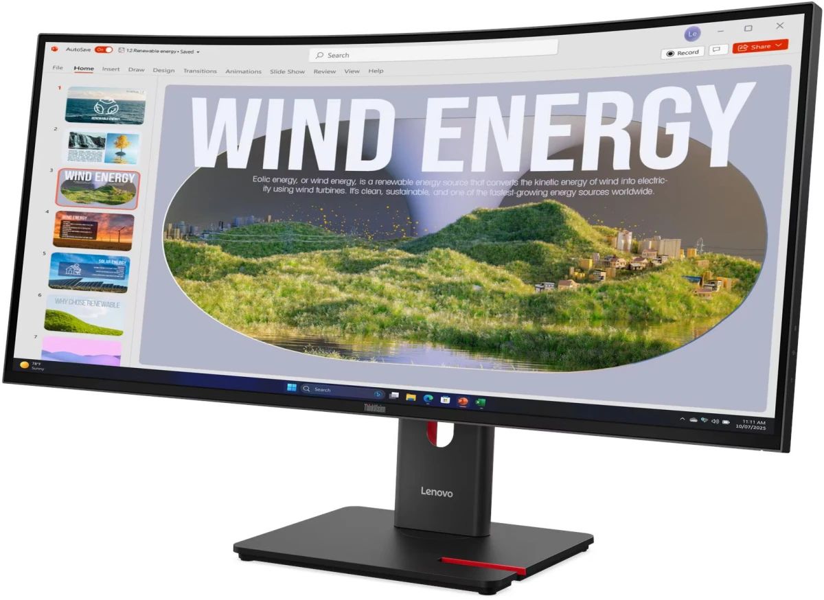 Монитор Lenovo ThinkVision T34WD-40, черный