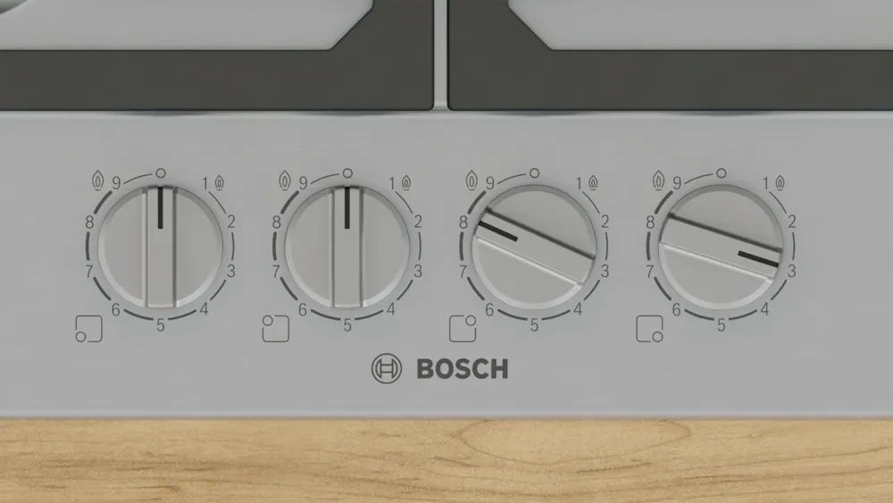 Варочная панель газовая Bosch PCP6A5I90M, нержавеющая сталь