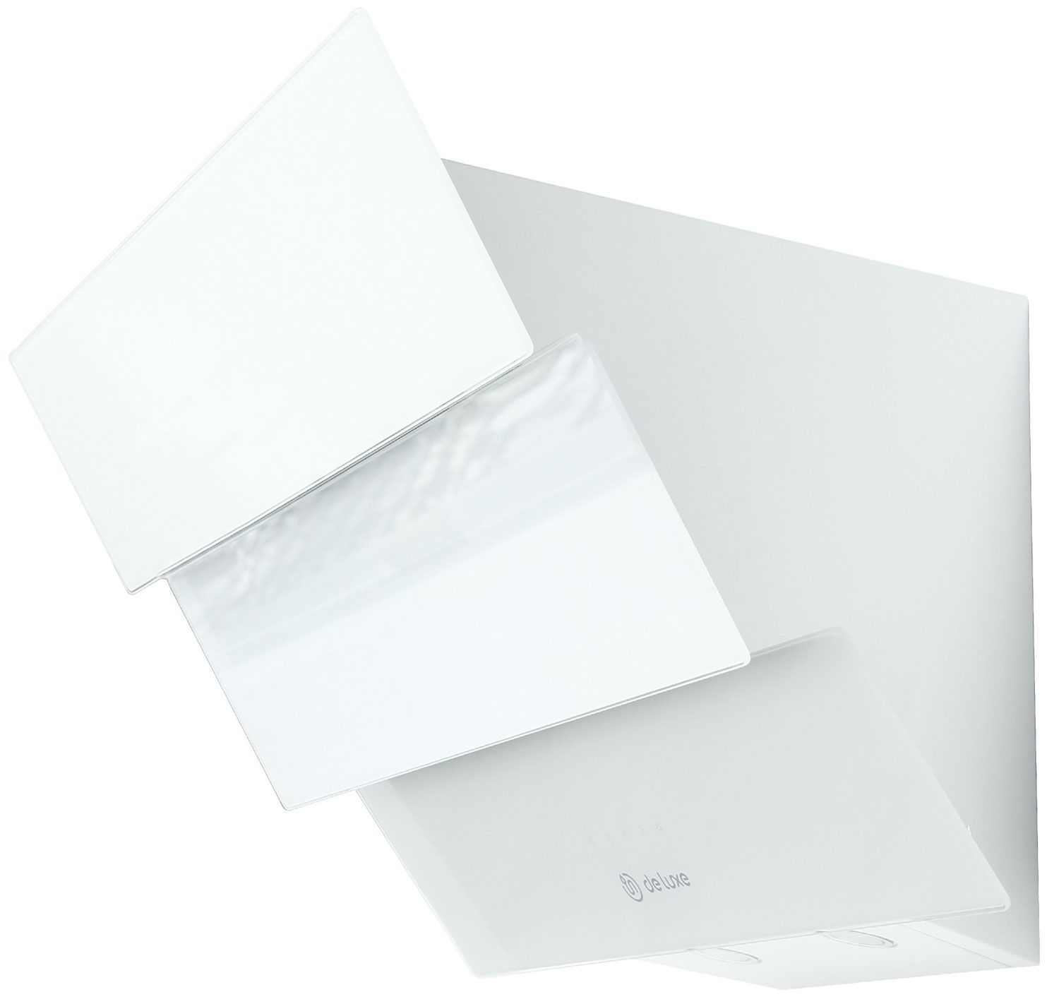 Вытяжка наклонная De Luxe ACC-T60-W-W-33/D-2, белое стекло