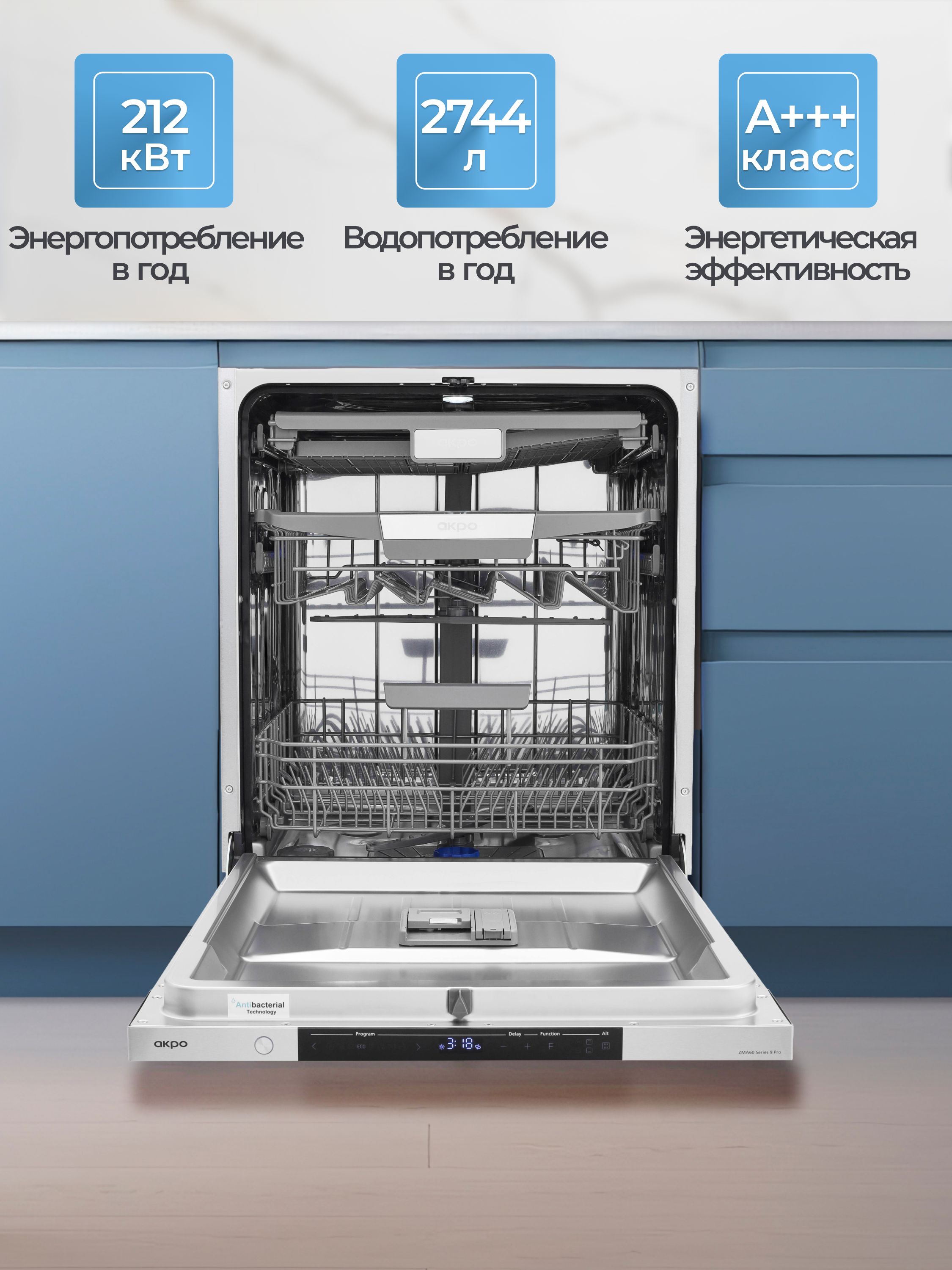 Посудомоечная машина встраиваемая AKPO ZMA60 Series 9 Pro D