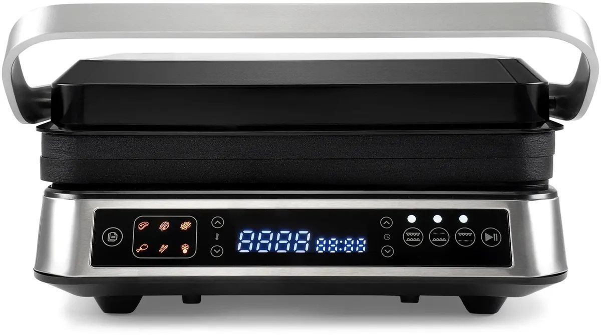 Гриль электрический VITEK VT-PG5515, черный/нержавеющая сталь