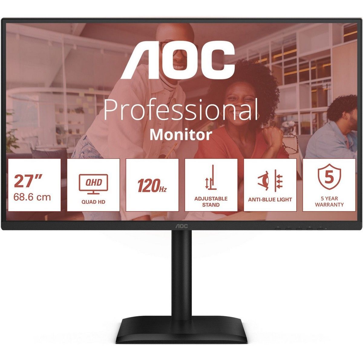 Монитор AOC Q27E4CV, черный