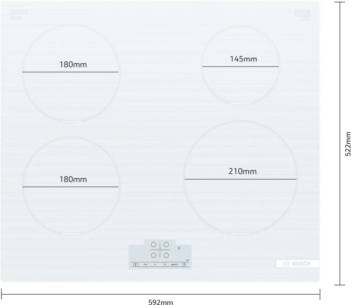 Варочная панель индукционная Bosch PUE612BB1E, белый