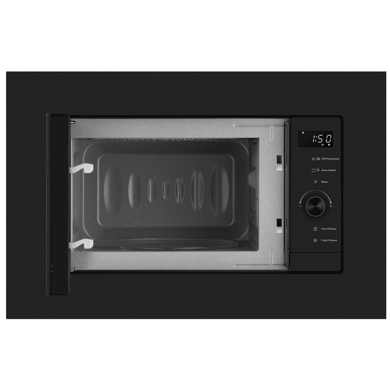 Микроволновая печь встраиваемая Weissgauff HMT-620 BG Grill Matt Edition, черный