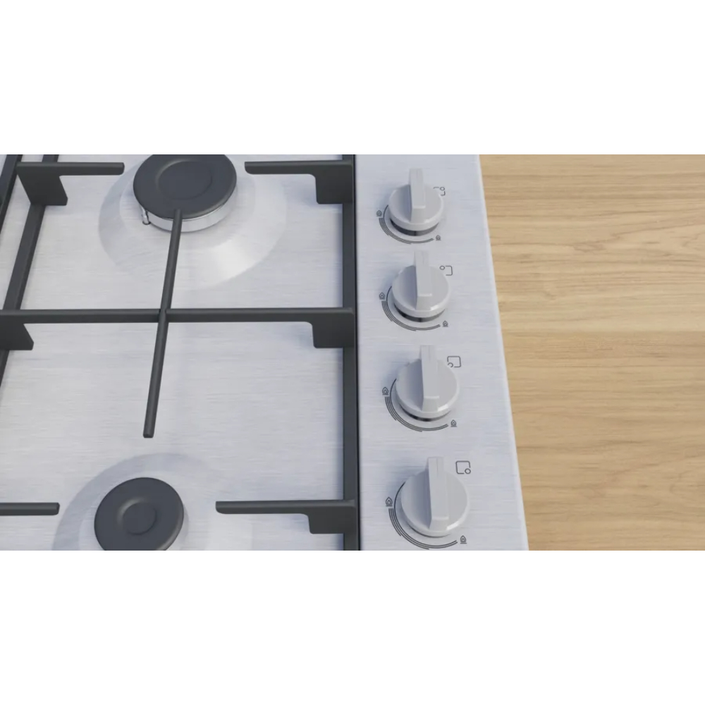 Варочная панель газовая Bosch PBP6C5K60Q, нержавеющая сталь