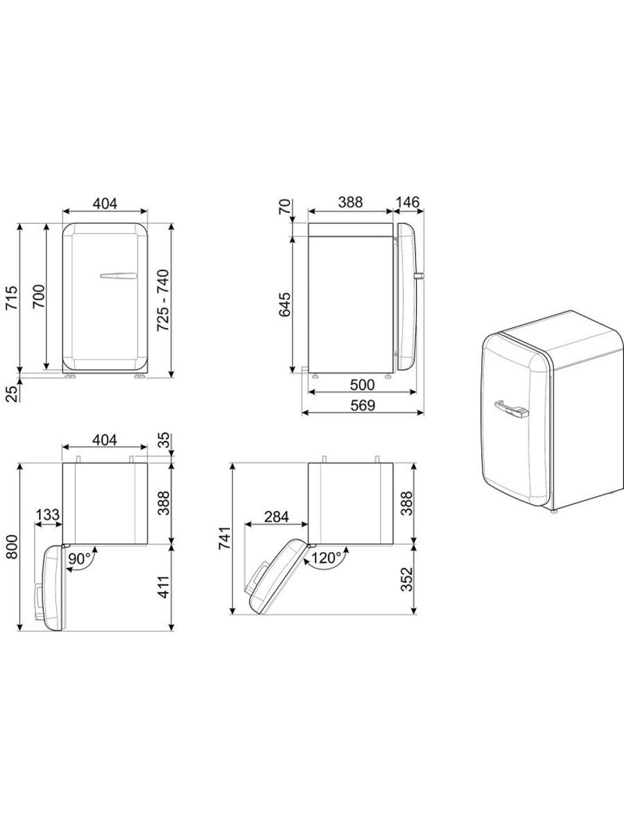 Холодильник Smeg FAB5LSV6