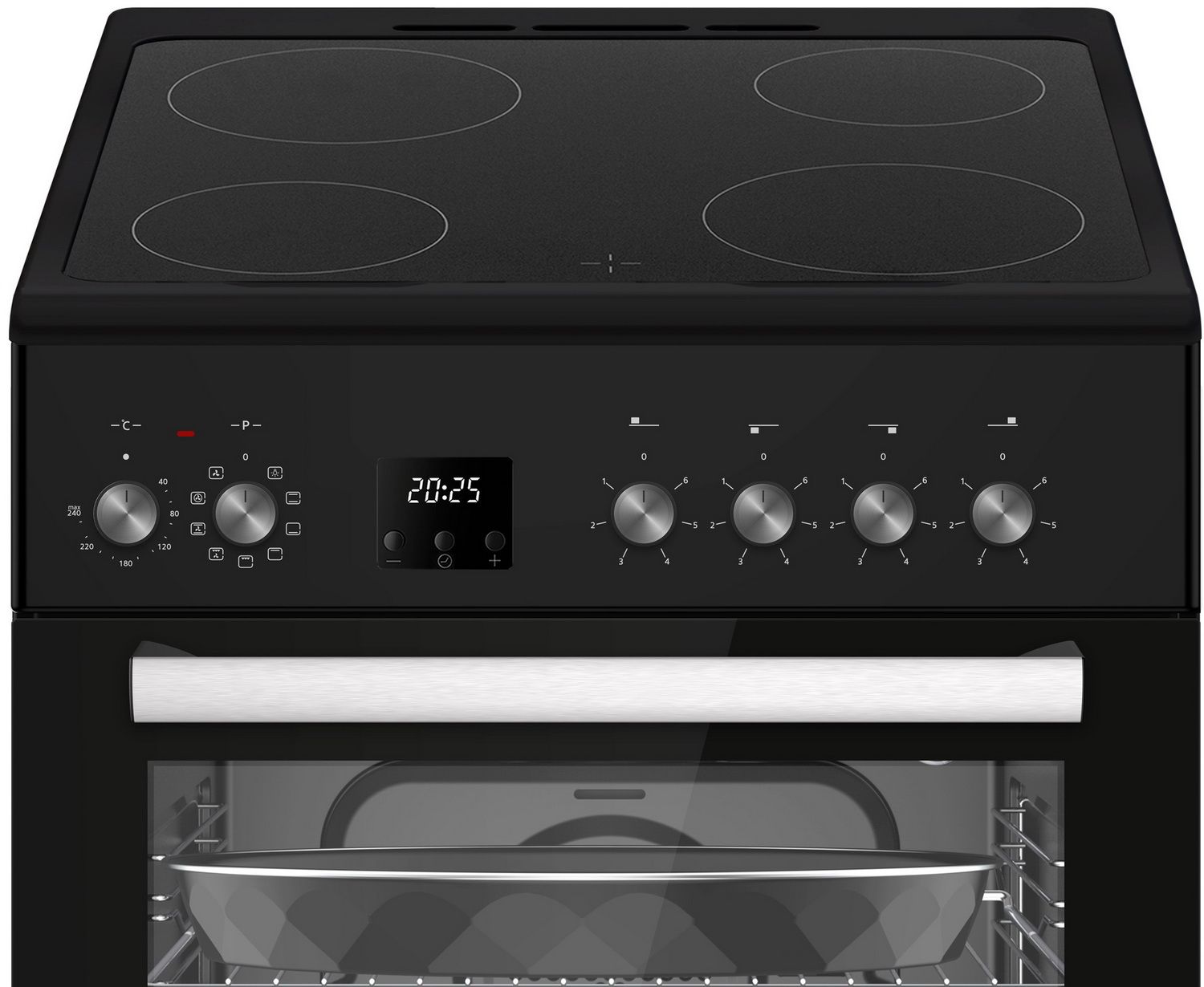 Плита электрическая Simfer F66VB09025, черная эмаль