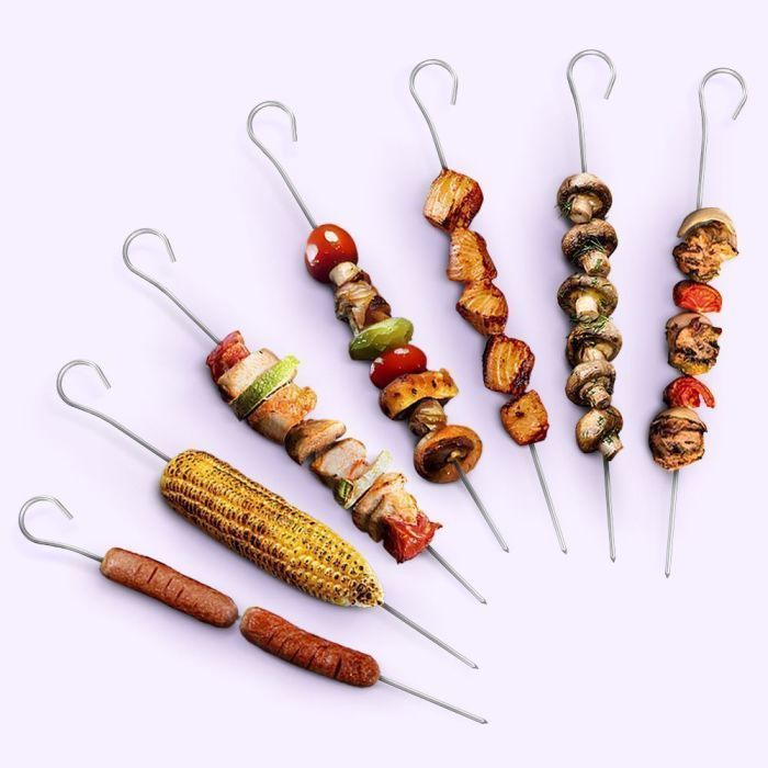 Шашлычница электрическая Kitfort КТ-1411, серебристый/черный