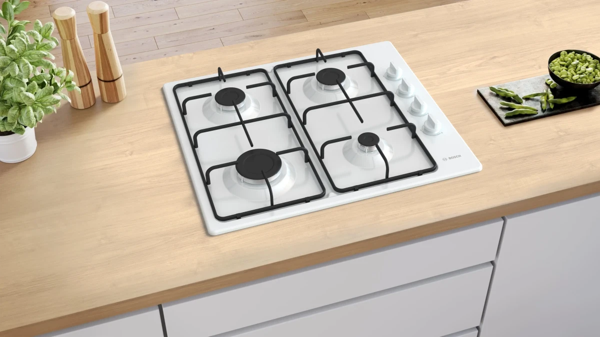 Варочная панель газовая Bosch PBP6C2K80O, белый