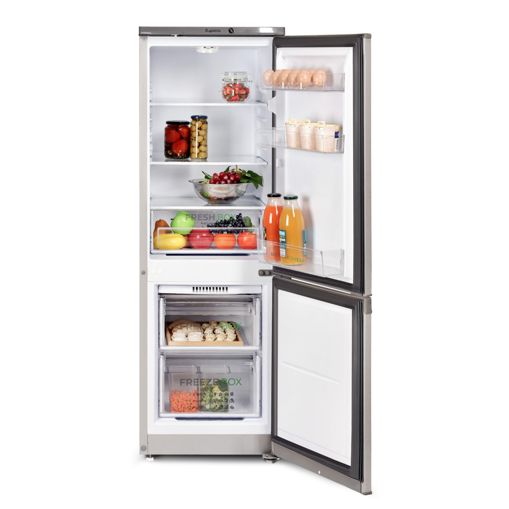 Холодильник Бирюса C418, серебристый металлопласт