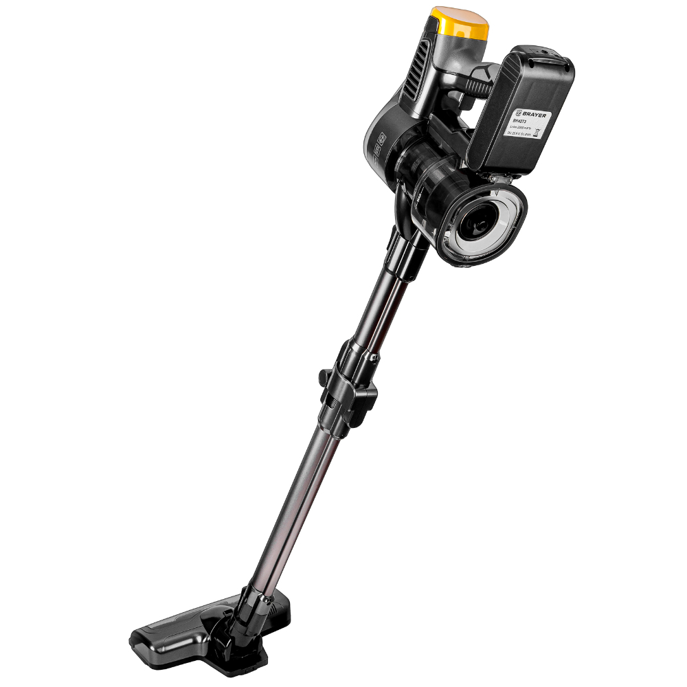 Пылесос вертикальный BRAYER BR4273, серый/желтый