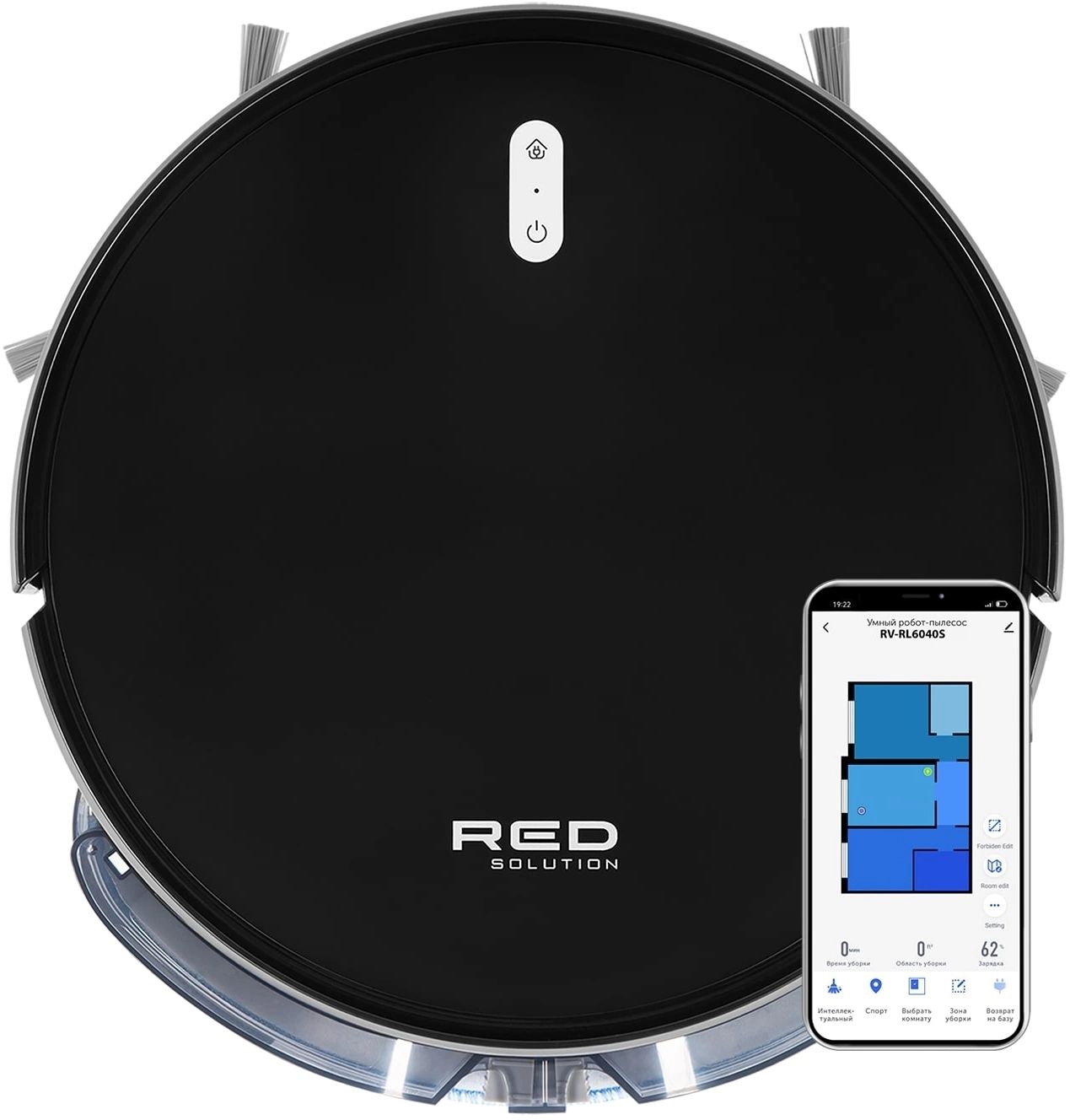 Робот-пылесос Red Solution RV-R6040S, черный