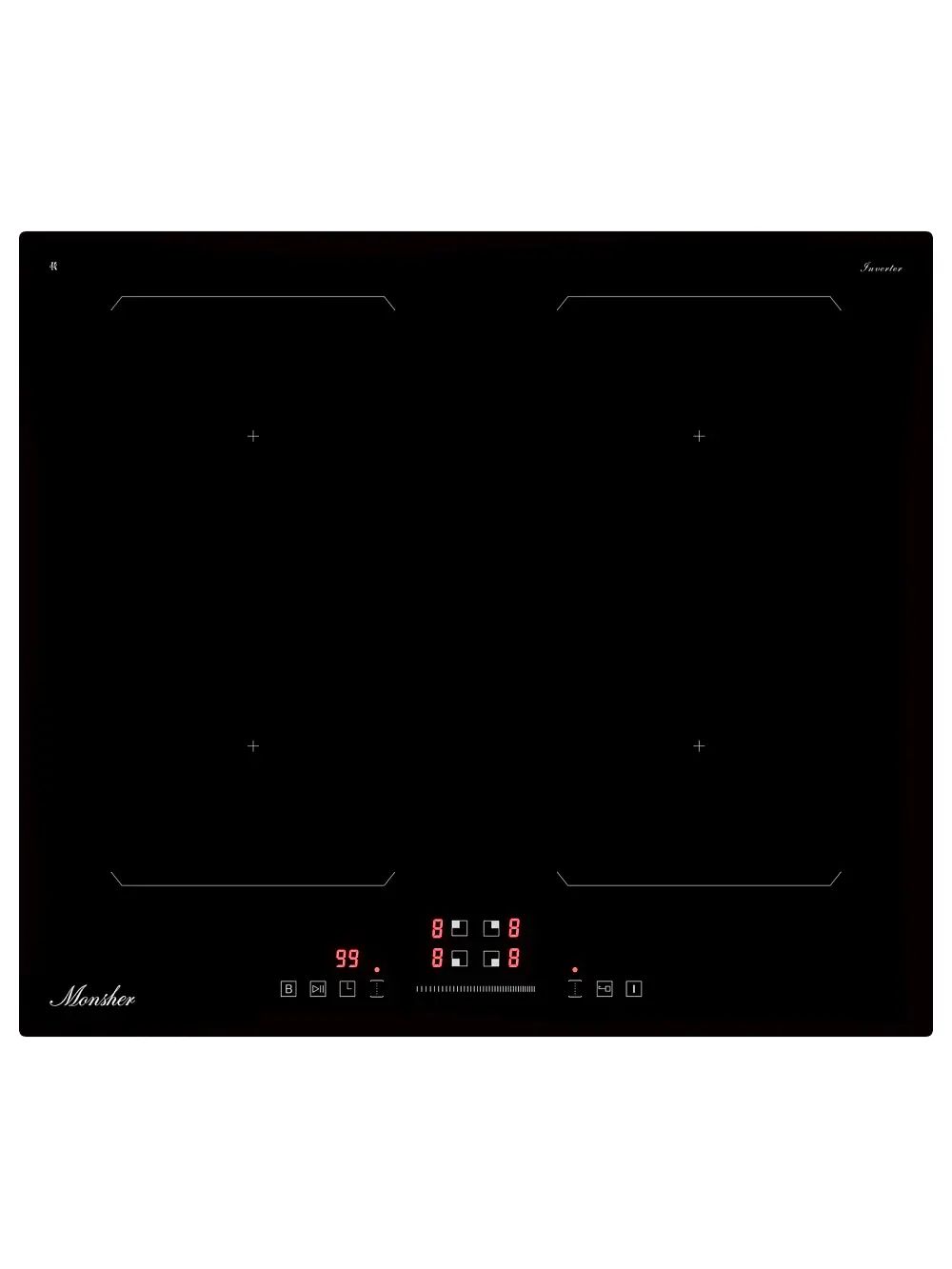 Варочная панель индукционная Monsher MHI 6026, черный