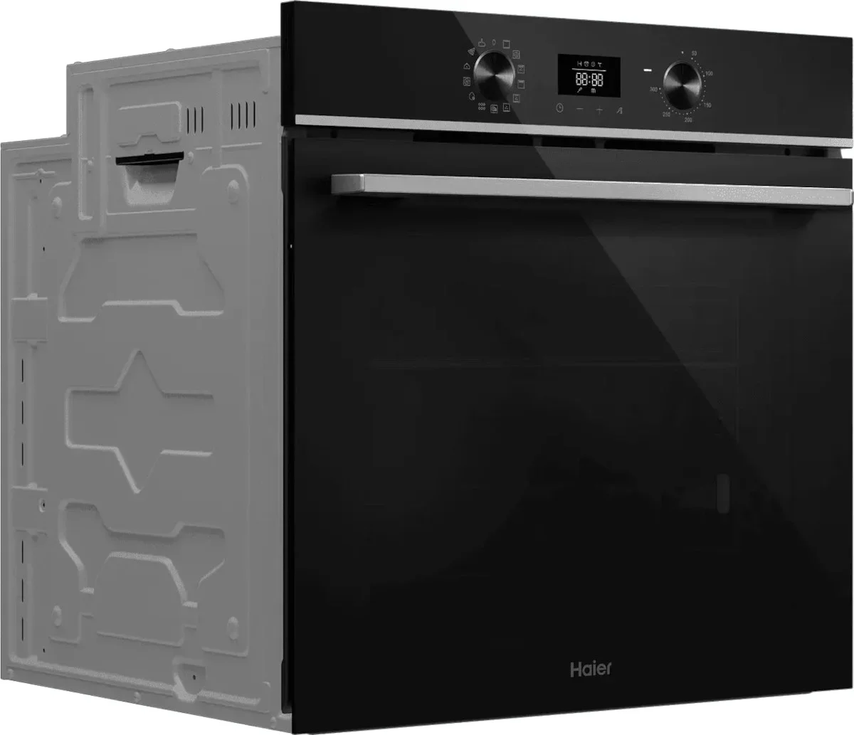 Духовой шкаф электрический Haier HOQ-K3QNP6BX, черный/нержавеющая сталь