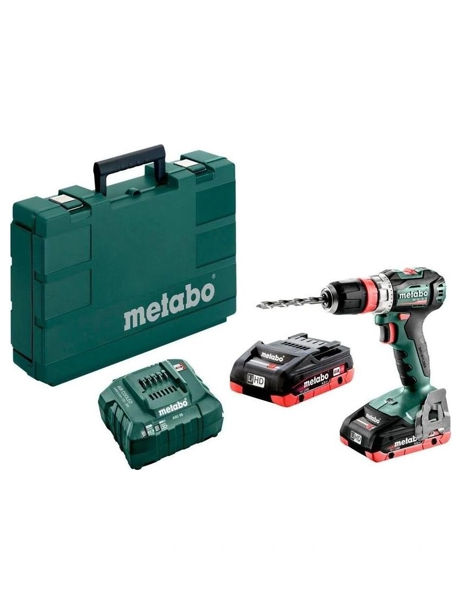 Дрель-шуруповерт аккумуляторная Metabo BS 18 L BL Set, арт. 613155710 (кейс, с 2 АКБ и ЗУ)