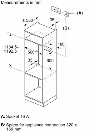 Декоративный элемент Neff Z912ADY0 Deep Black (подогрев. 14см, 2 дух.шкаф 60см + 45см)