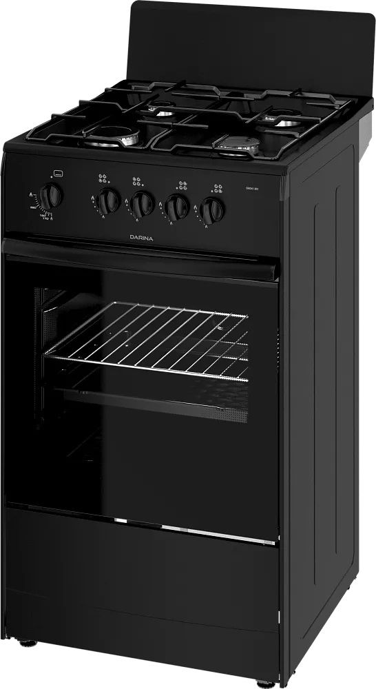 Плита газовая DARINA 1A GM341 001 At (реш.сталь,без крышки), черный