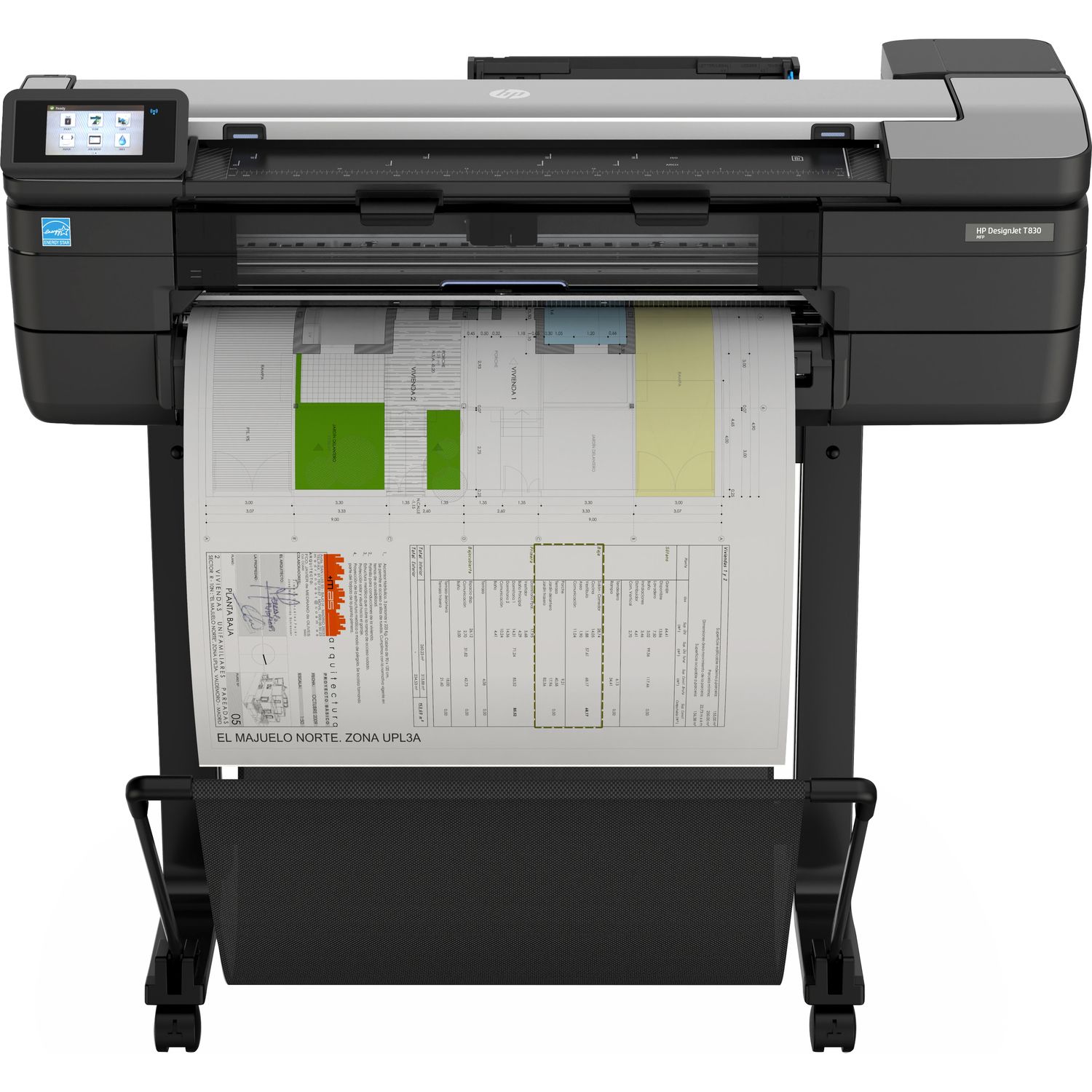 МФУ струйное HP DesignJet T830 24-in (F9A28D), черный