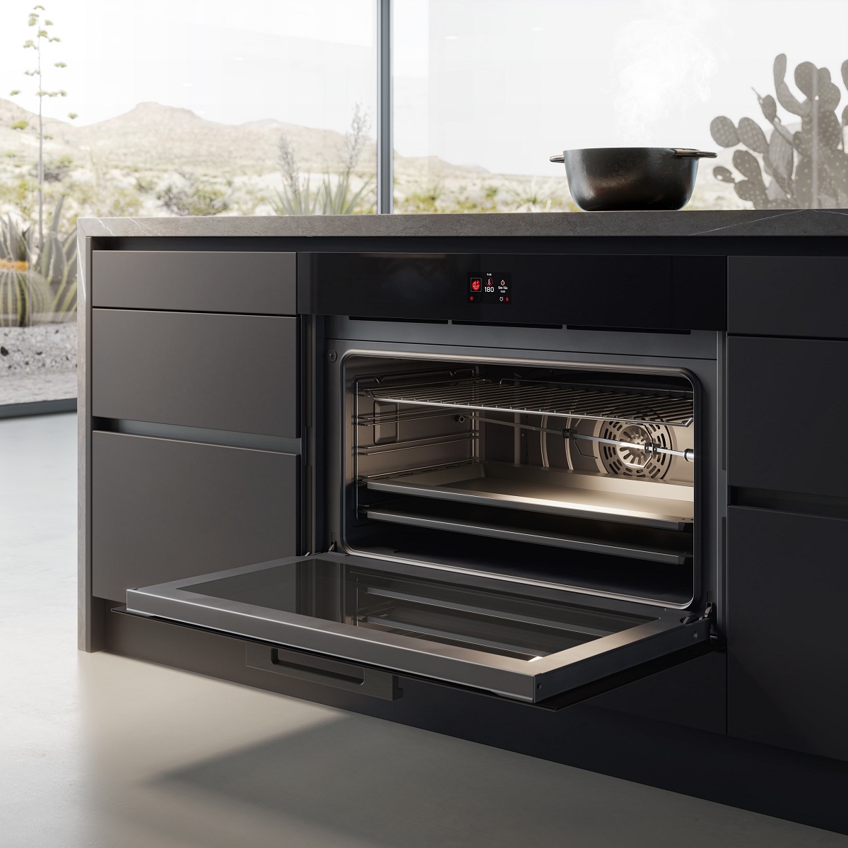 Духовой шкаф электрическая Elica VIRTUS MULTI 90 TFT BL (PRF0191768A), черный