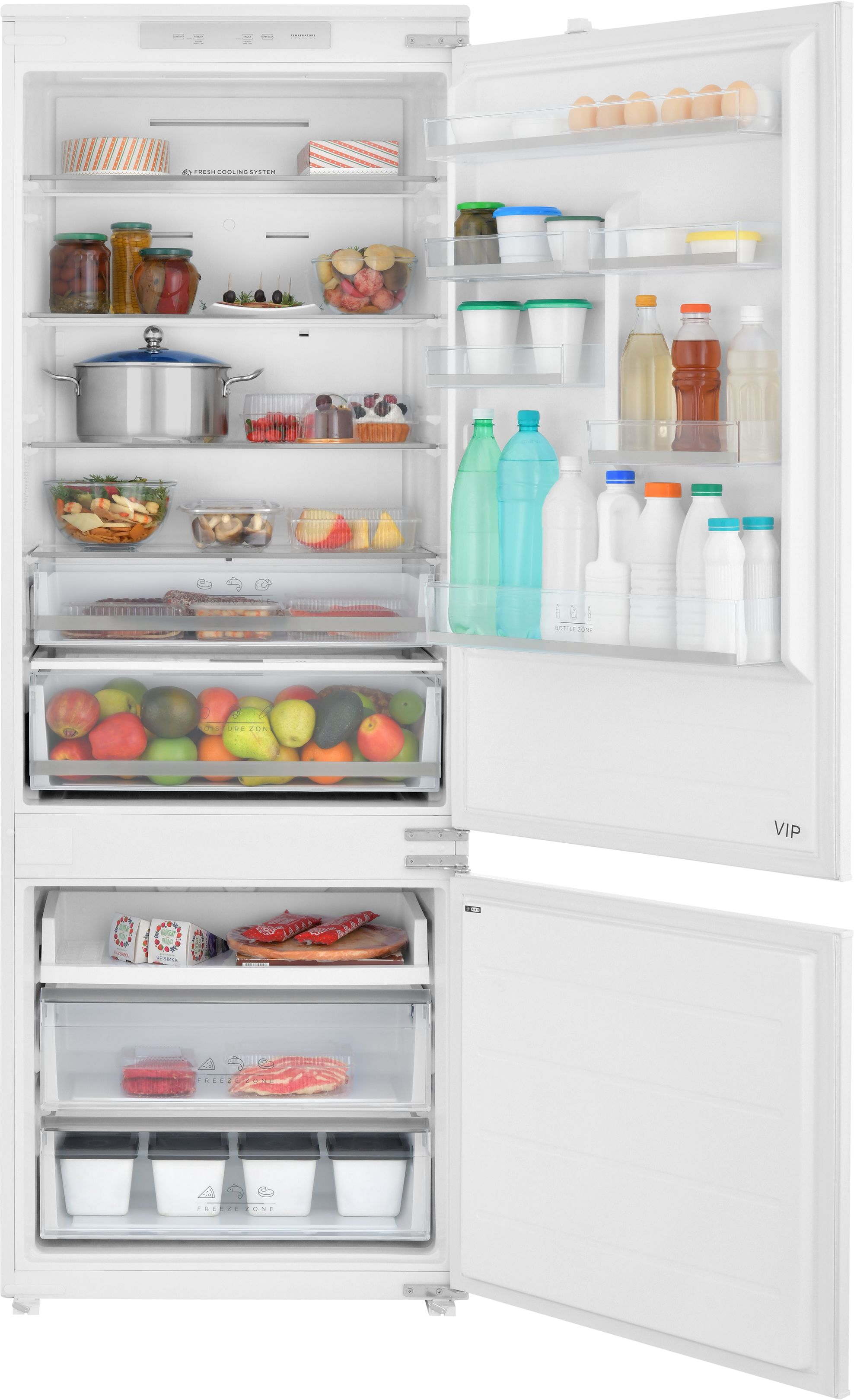 Холодильник встраиваемый ZUGEL ZRI2003FNF, белый