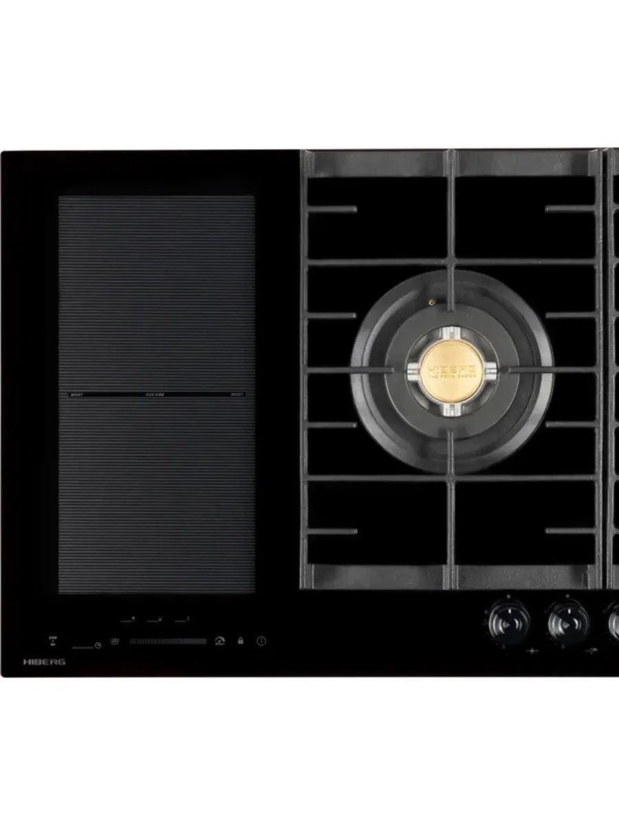 Варочная панель комбинированная HIBERG i-VM 9035 B, черный