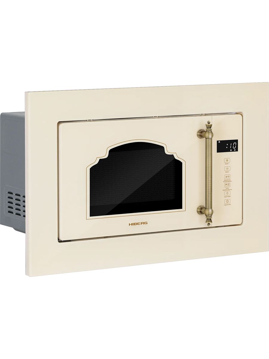 Микроволновая печь встраиваемая HIBERG i-VM 6502 YR, бежевое стекло