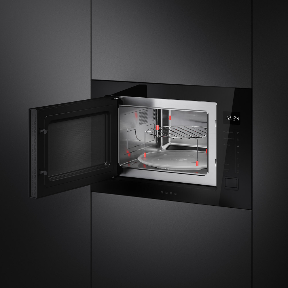 Микроволновая печь встраиваемая Smeg FMI225BI, черный