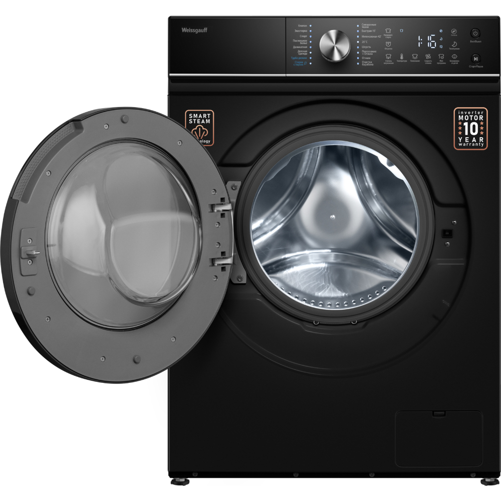 Cтиральная машина Weissgauff WM 47147 DC Inverter Steam Black