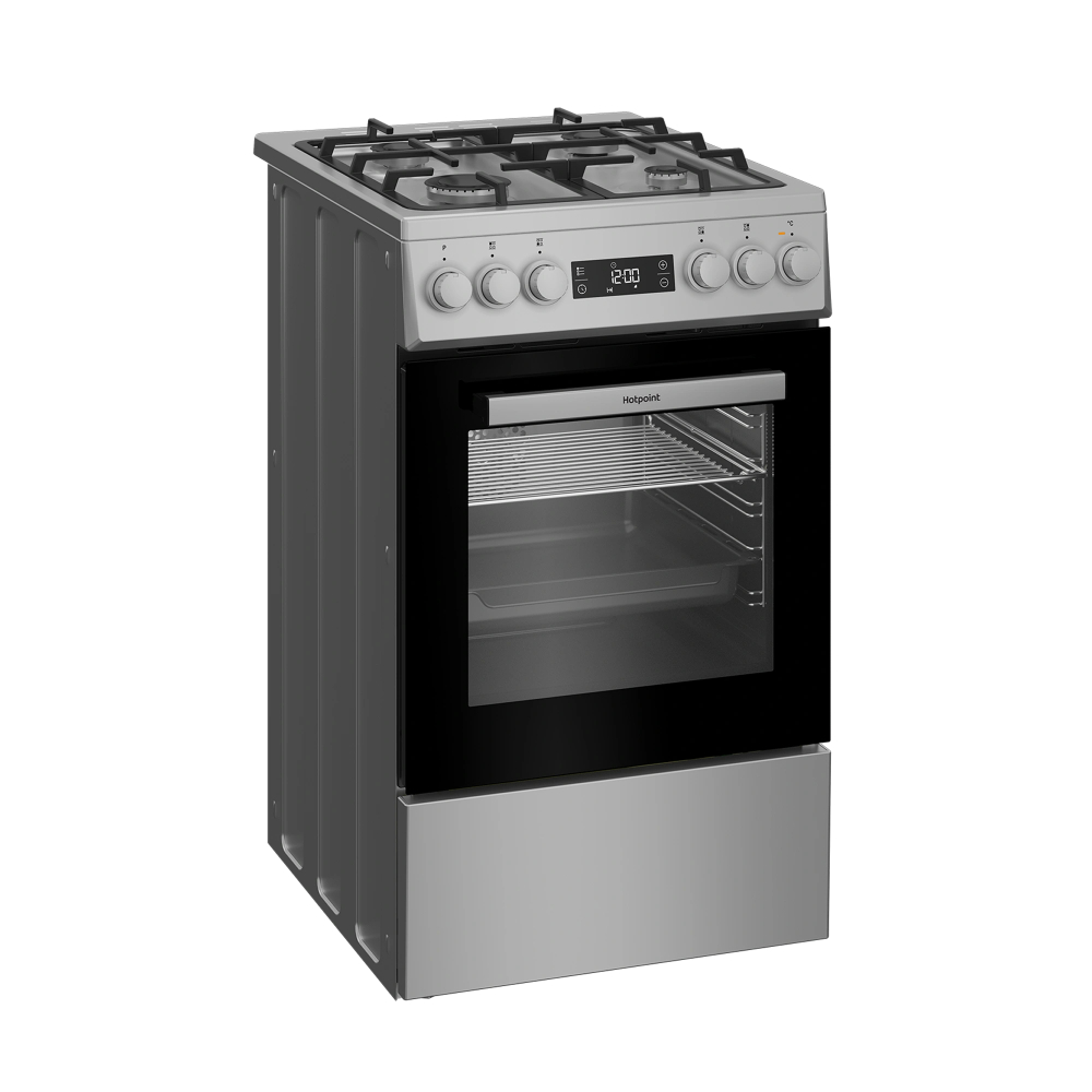 Плита комбинированная Hotpoint HSG5F1HX, серебристый