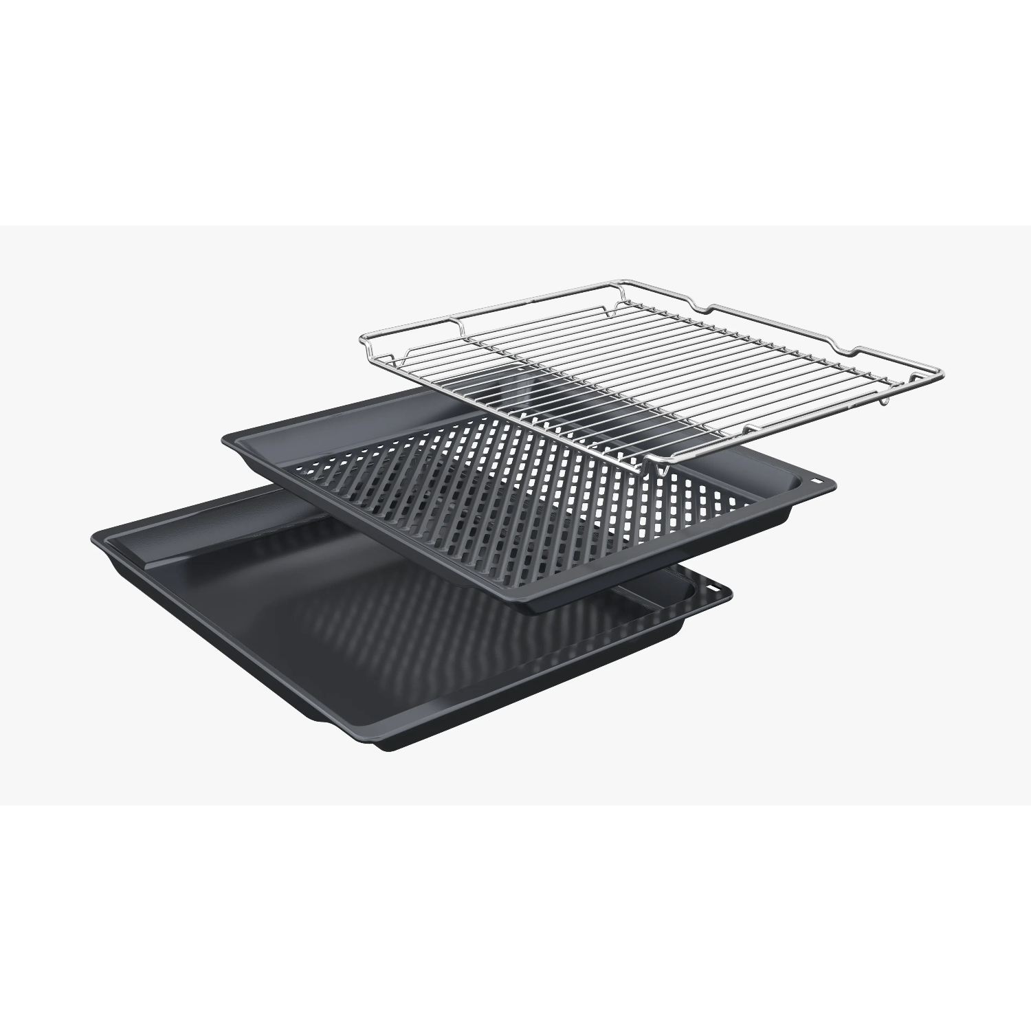 Духовой шкаф электрический c СВЧ Bosch CMG9361M1, матовый черный