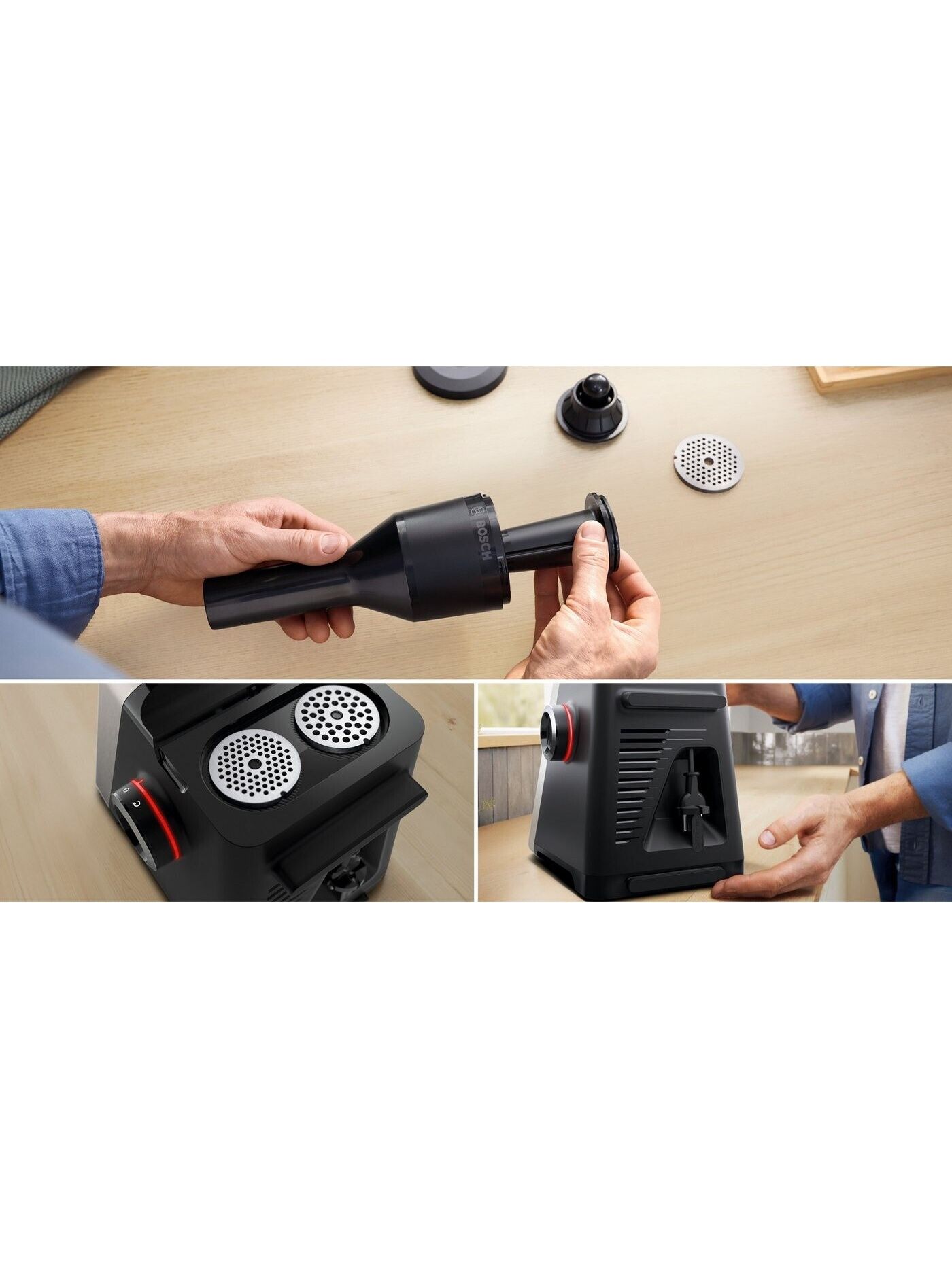 Мясорубка электрическая Bosch MFWS820M, черный