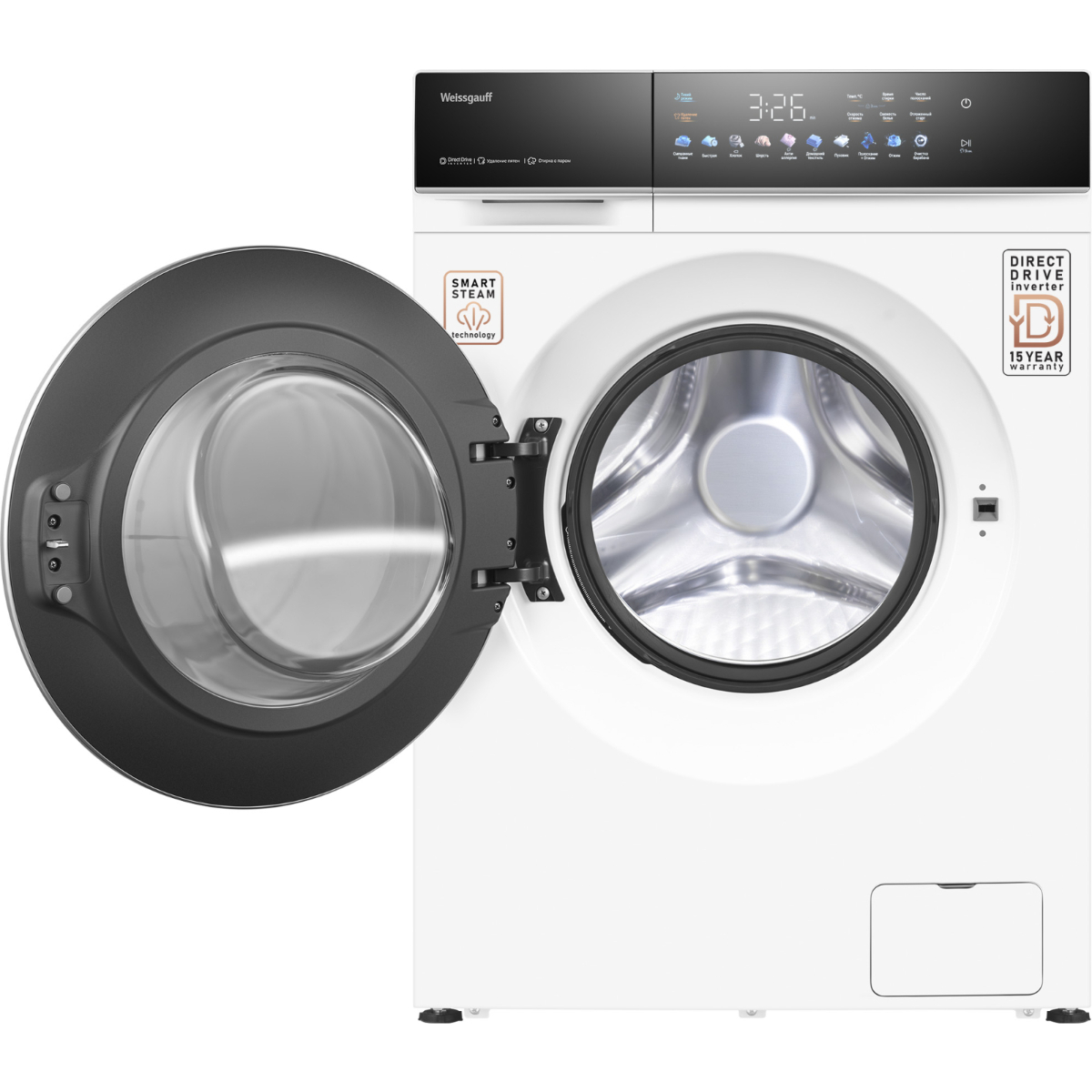 Стиральная машина Weissgauff WM 62210 Direct Drive Touch Inverter Steam, белый
