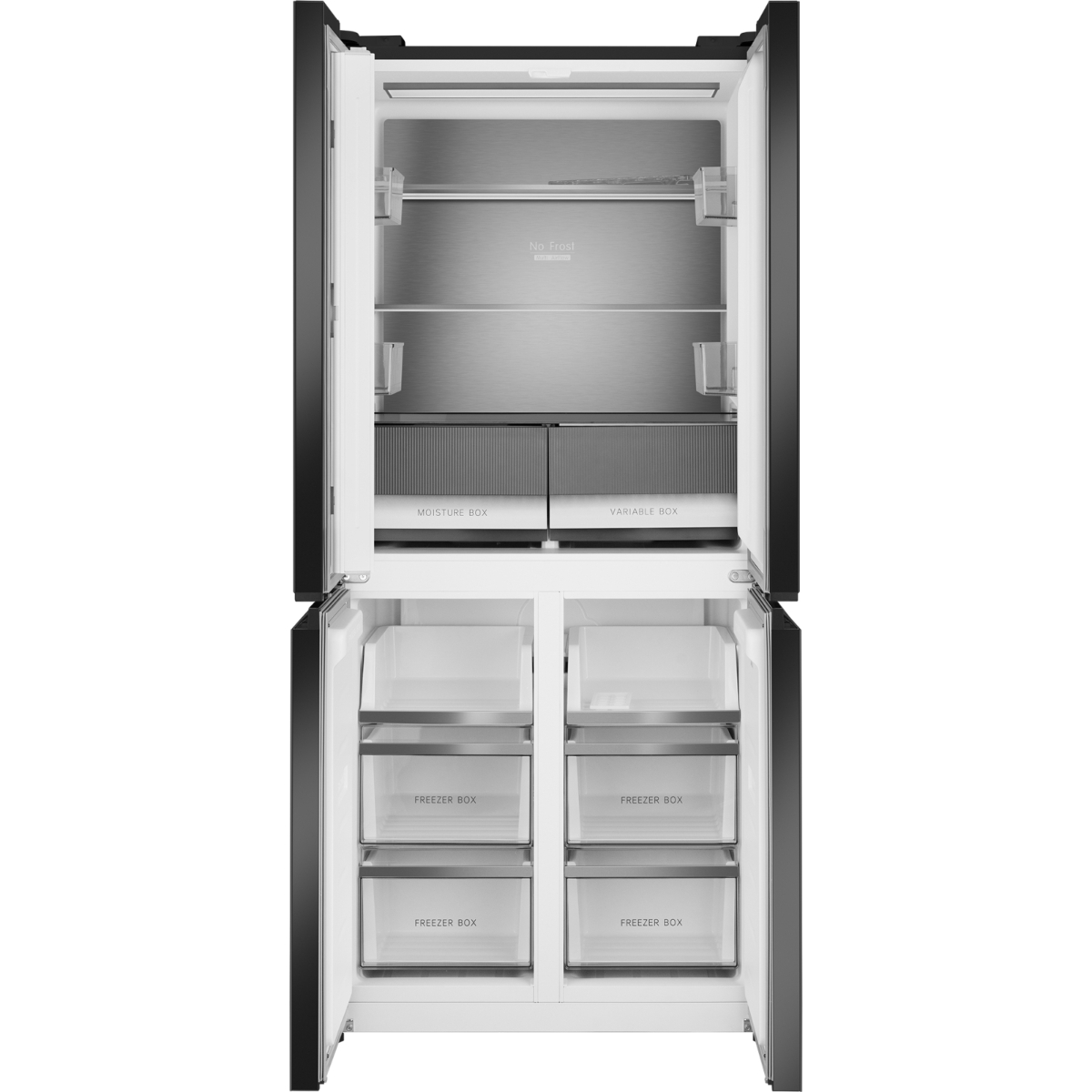 Холодильник Side-by-Side Weissgauff WCD 450 Rock Glass NoFrost Inverter, графит темный