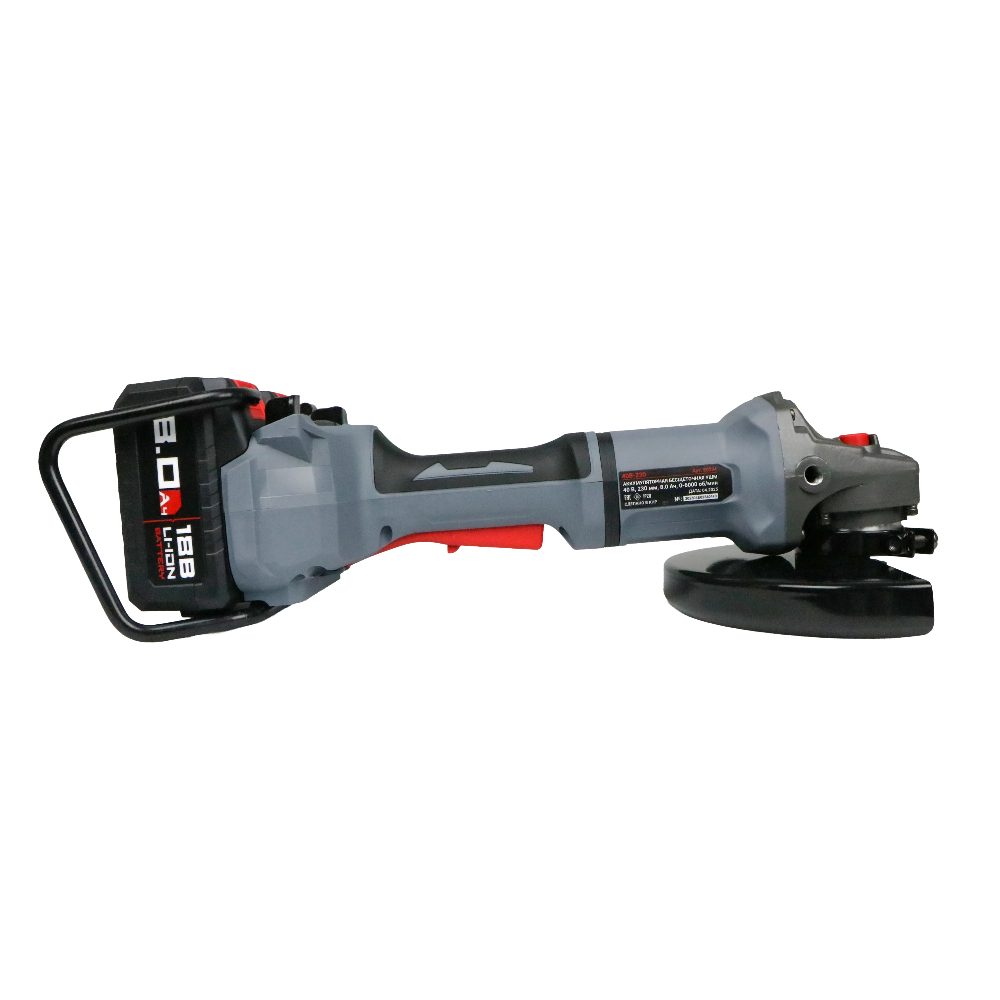 Угловая шлифмашина (болгарка) аккумуляторная ProfiPower 40B-230, арт. E0234 (кейс, с 2 АКБ и ЗУ)