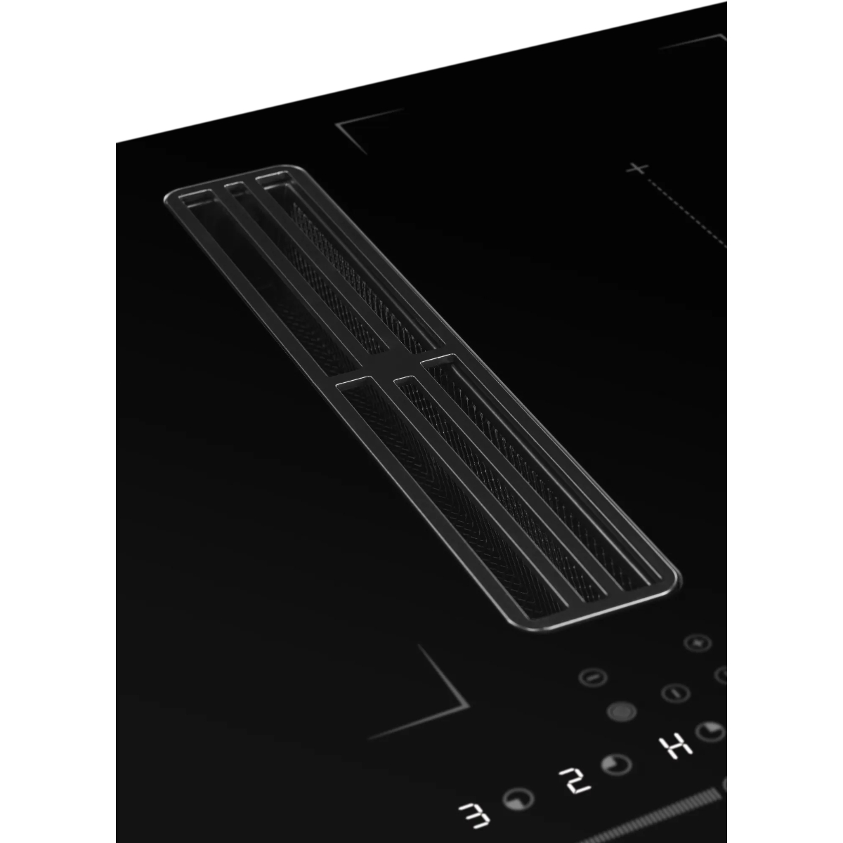 Варочная панель индукционная с вытяжкой HIBERG i6-VM8 MB, черный матовый
