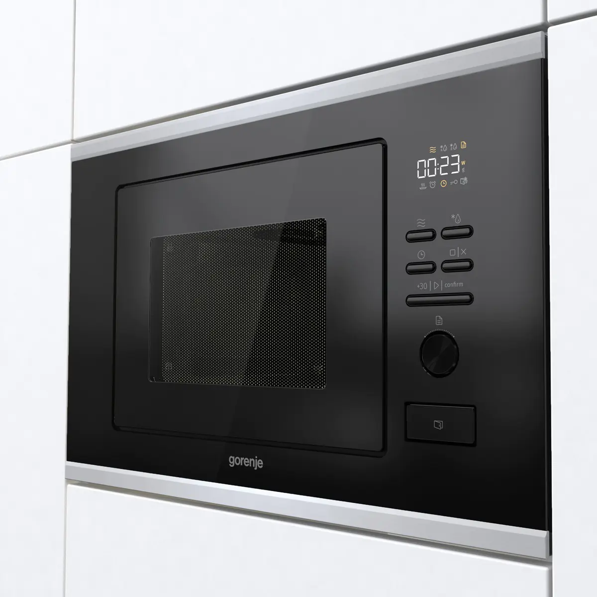 Микроволновая печь встраиваемая Gorenje BMX201M2BG, черный/серебристый