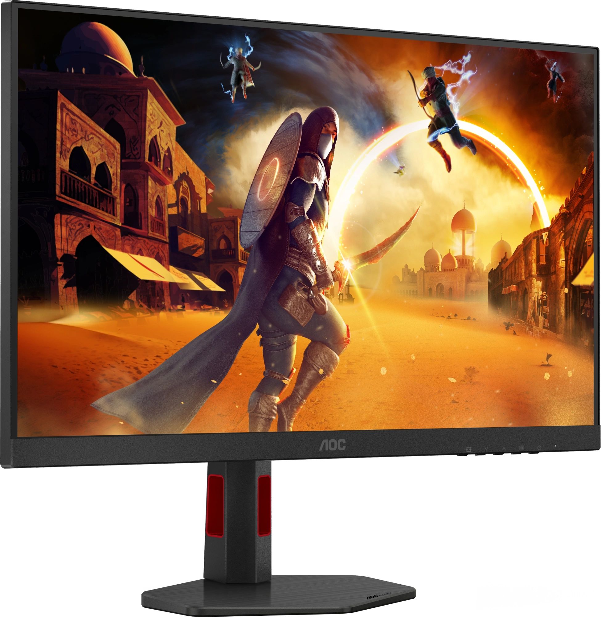 Монитор AOC U27G4R, черный/красный