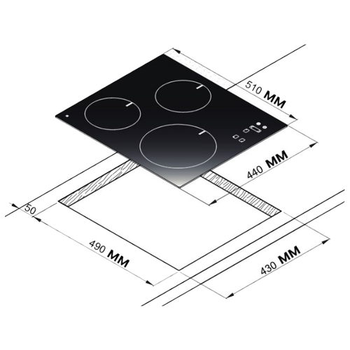 Варочная панель индукционная Korting HI 42031 BW