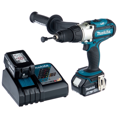 Дрель-шуруповерт аккумуляторная ударная Makita DHP451RFE (кейс, с 2 АКБ и ЗУ)