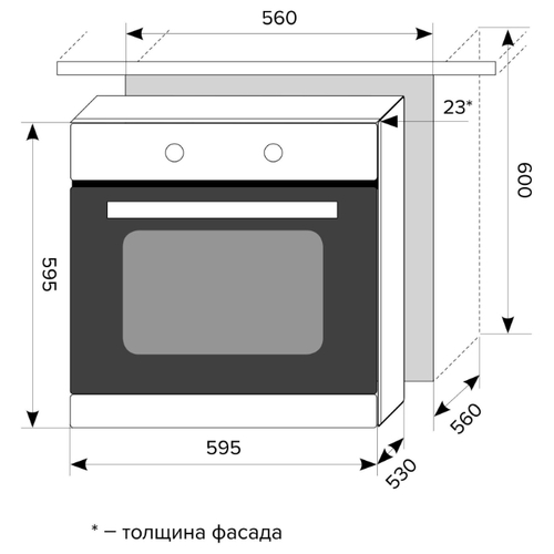 Духовой шкаф электрический LEX EDP 093 BL